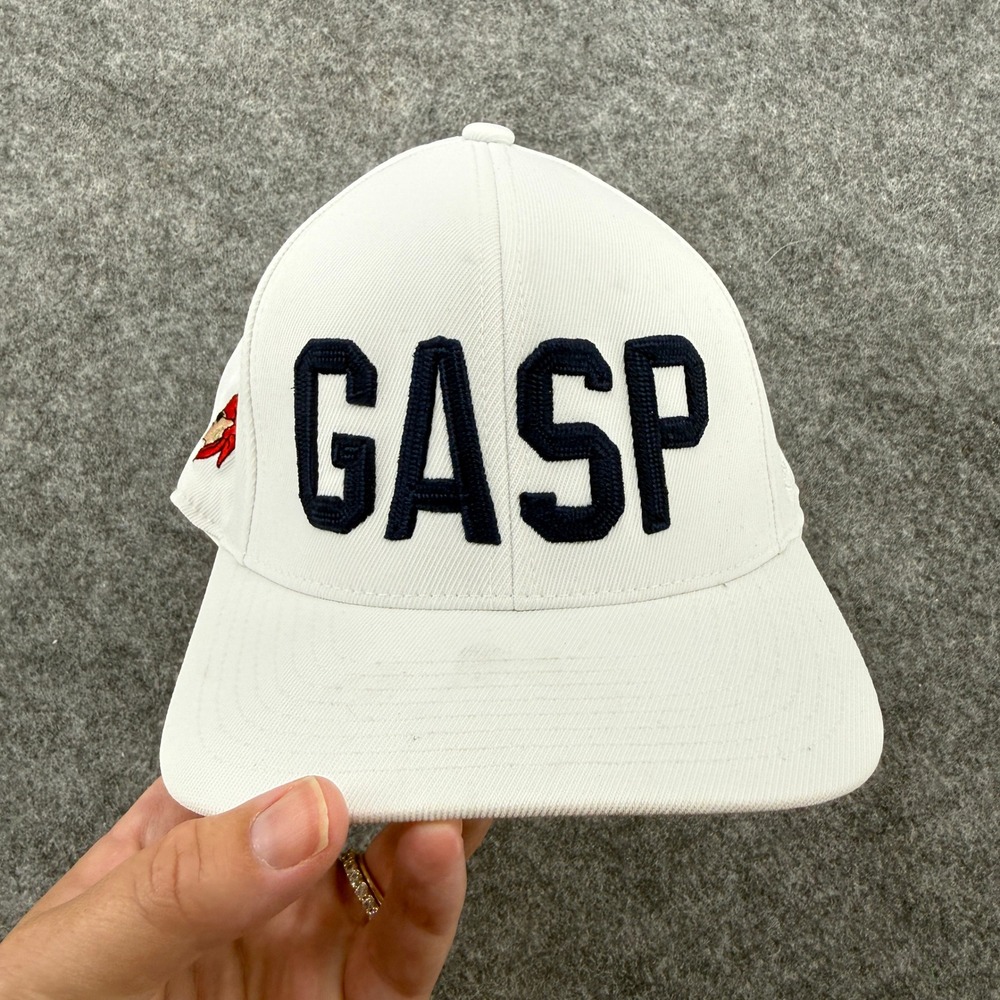 G/FORE GASP Snapback Hat Mens OSFA White Navy Blue Golf Flexfit 110 Cap